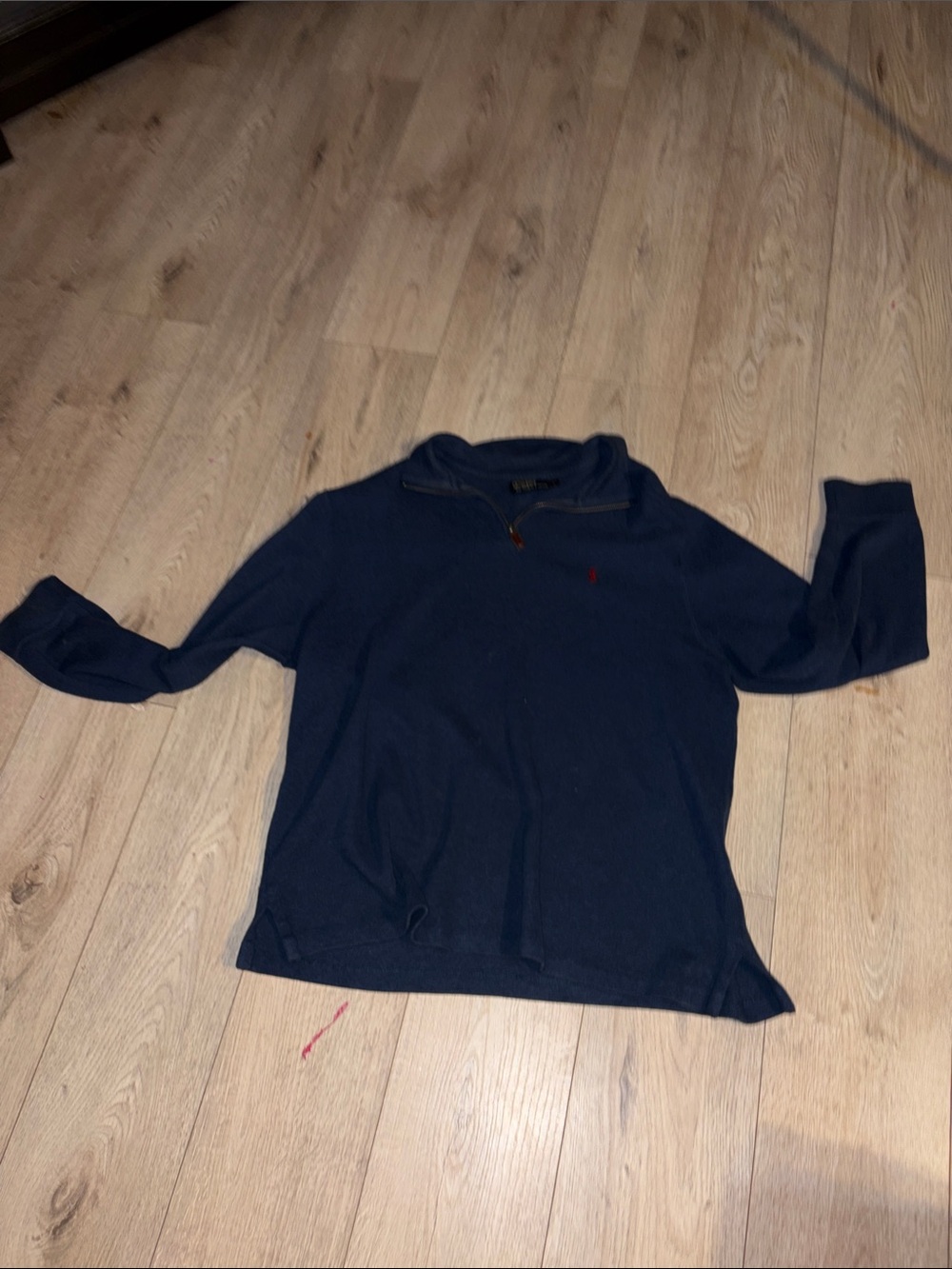 Ralph Lauren Navy Long-Sleeve Quarter-Zip Polo